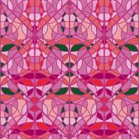 Abstract mosaic of lines seamless pattern. Decorative symmetrical endless ornament. vector