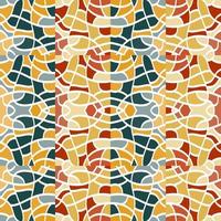patrón sin costuras de mosaico lineal creativef. fondo de pantalla sin fin de línea abstracta. adorno de mosaico geométrico vintage. vector