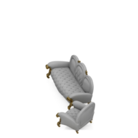 sillón isométrico aislado 3d render png