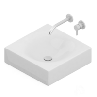 Isometric bathroom items 3D isolated render png