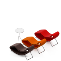 chaise isométrique rendu isolé 3d png