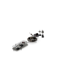 isometrico tavolo impostato 3d rendere png