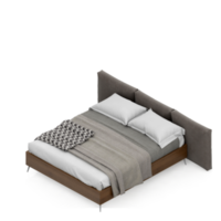 Isometric Bedroom 3D render png