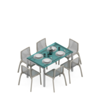 Isometric Table 3D render png