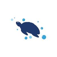 tortuga, animal, caricatura, icono vector