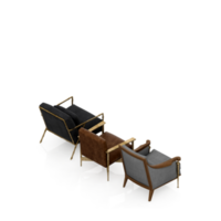 chaise isométrique rendu isolé 3d png