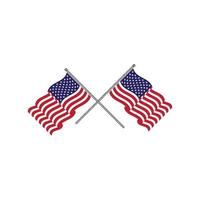 Flag american vector icon illustration