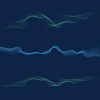 Abstract digital wave of particles flow vector