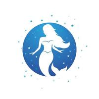 diseño de ilustración de vector de sirena