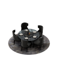 render 3d de mesa isométrica png