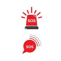 SOS Vector icon design illustration