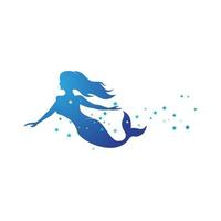 diseño de ilustración de vector de sirena