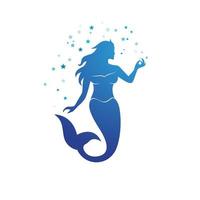 diseño de ilustración de vector de sirena