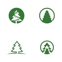 Cedar tree vector icon illustration