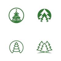 Cedar tree vector icon illustration