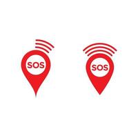 SOS Vector icon design illustration