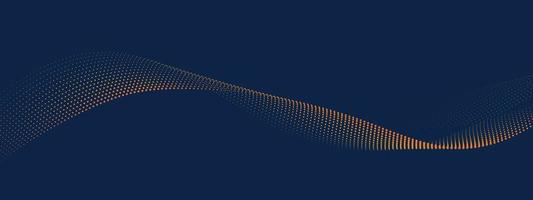 Abstract digital wave of particles flow vector