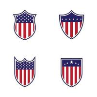 Flag american vector icon illustration