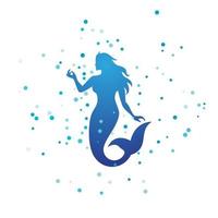 diseño de ilustración de vector de sirena