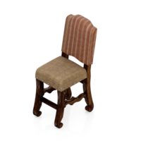 Isometric Chair 3D isolated rendering png