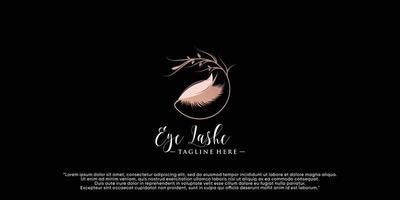 Eye lashes logo design with creative modern concept Premium Vector