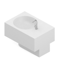 itens de banheiro isométricos renderização 3d isolada png