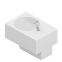 Isometric bathroom items 3D isolated render png