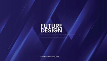 Abstract Blue Futuristic Background with Geometric Overlay Triangle Shapes. Dynamic Background for Sport, Technology, Movement, Speed concept. Vector illustration