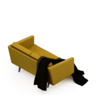 sillón isométrico aislado 3d render png