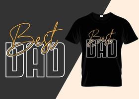 Best dad minimalist tshirt design vector