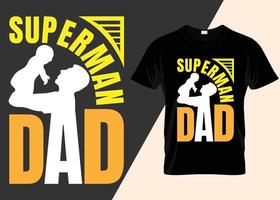 diseño de camiseta de papá superman vector