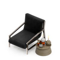 sillón isométrico aislado 3d render png