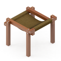 Isometric Chair 3D isolated rendering png