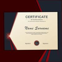 Red and Gray certificate of appreciation design template with luxury and modern style vector