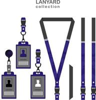 Blue Elegant Lanyard Template for All Company vector