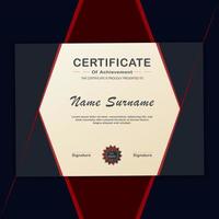 Red and Gray certificate of appreciation design template with luxury and modern style vector