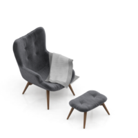 sillón isométrico aislado 3d render png