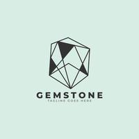 Gemstone logo vector icon illustration.