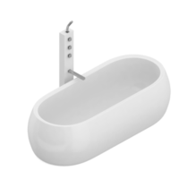 Isometric bathroom items 3D isolated render png