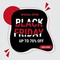 Black Friday Sale square banner template for social media posts, mobile apps, banners design, web or internet ads. Trendy abstract square template with geometric shape. Eps10 Vector Illustration