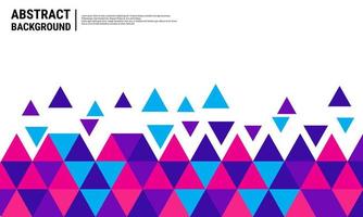 template with colorful triangle pattern at each corner position with white space. Modern geometric background for business or corporate presentations. Eps10 Vector