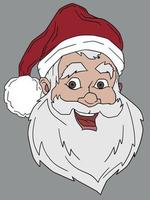 Illustration of Santa Claus in comics style vector