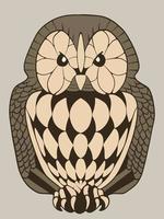 Illustration of owl vector