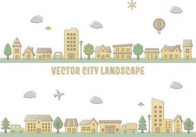 Vector townscape illustration for background