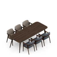 renderização 3d de mesa isométrica png