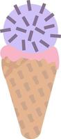 helado en estilo de dibujos animados brillantes. vector de helado en colores agradables aislado sobre fondo blanco.