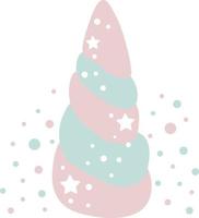 Cute vector graphic design Unicorn character horn.