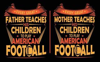 American football vintage retro t shirt design vector