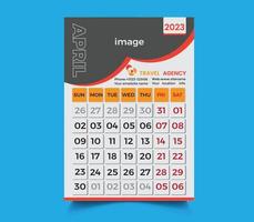 wall calendar or desk calendar 2023 vector