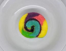 Rainbow roll cake photo